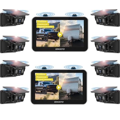 VK7Pro 2 Magnetic Solar Wireless Backup Camera with 7'' IPS Touchscreen