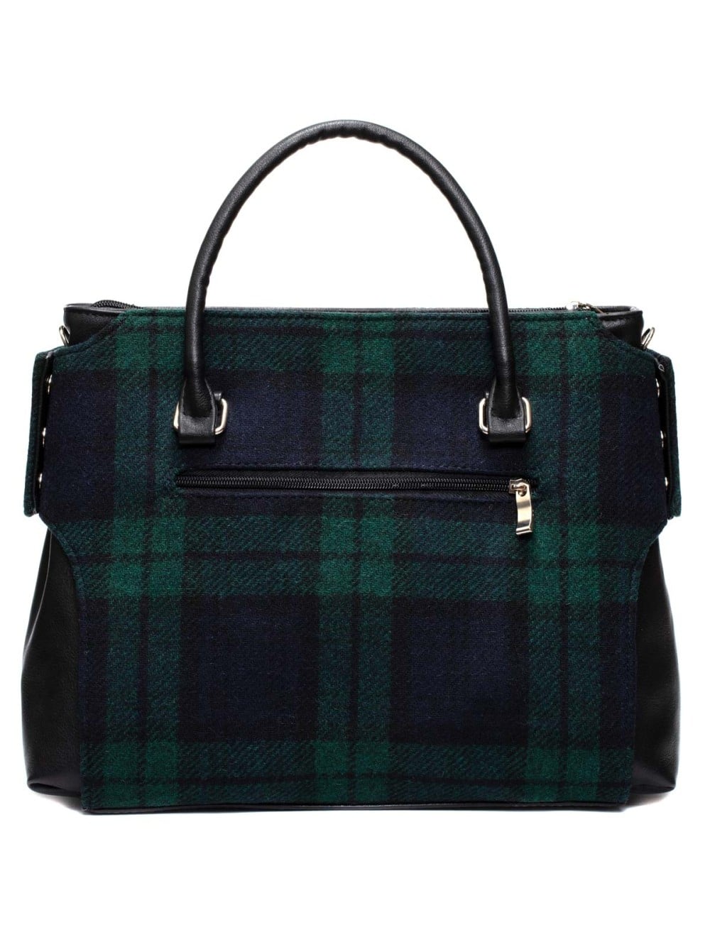 Black Watch Tartan Tweed Handbag