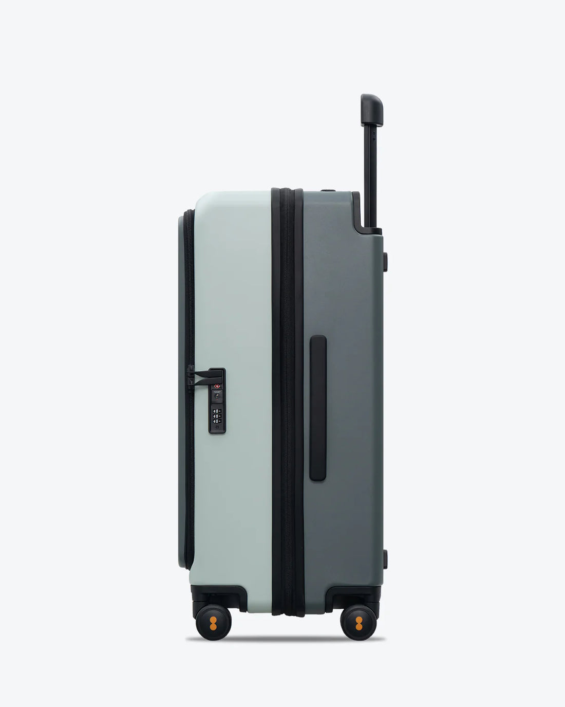 Two-Tone Matte Wide Horizontal Handle Hard Shell Travel Luggage